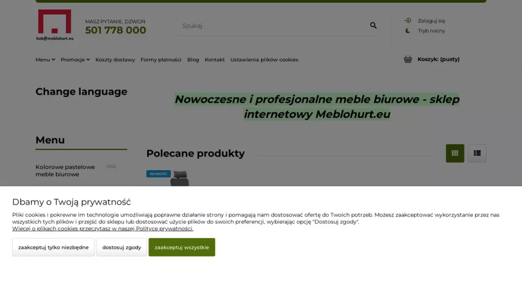 Zrzut ekranu strony